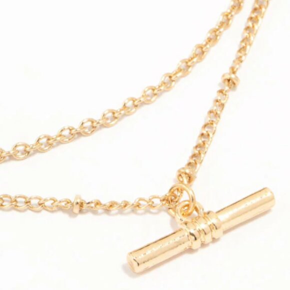 Vintage Boutique Collection: Gold-Tone Minimalist Layered Necklace - Picture 4 of 4